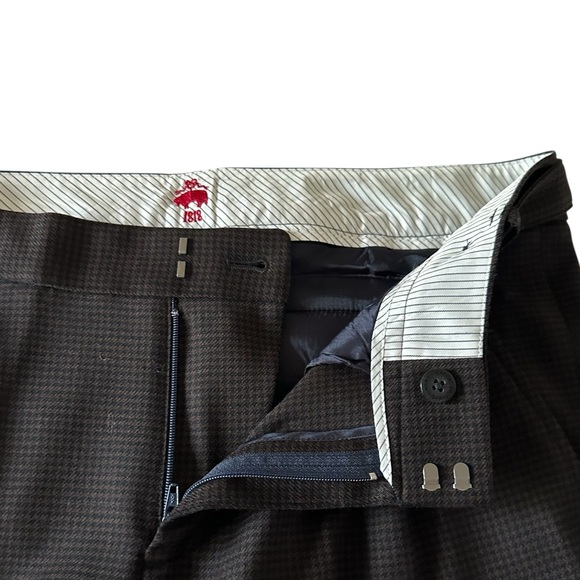 NWOT BROOKS BROTHERS RED FLEECE WOOL BLEND BROWN TWEED TROUSERS SIZE 4 - Picture 9 of 14